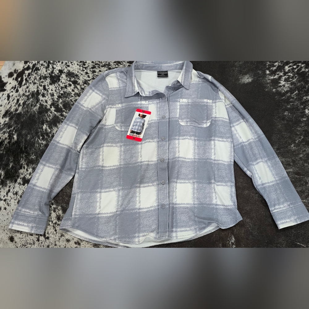Gray Plaid Button Down Shirt